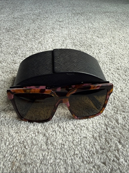 Prada Accessories - Prada Oversized Square Sunglasses in Pink and Brown Tortoiseshell